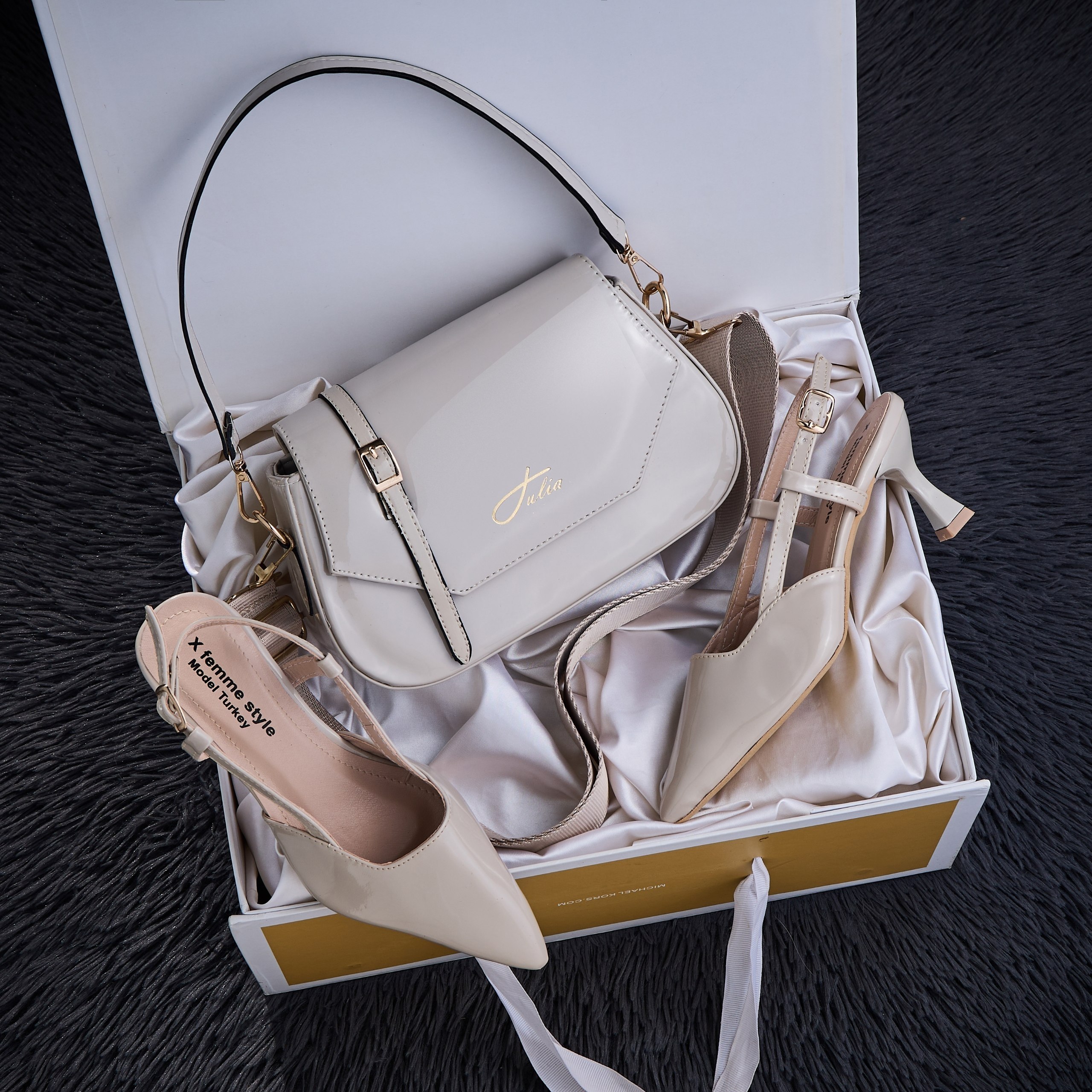 LILYA TALON Pack Blanc - Sac et Talon blanc