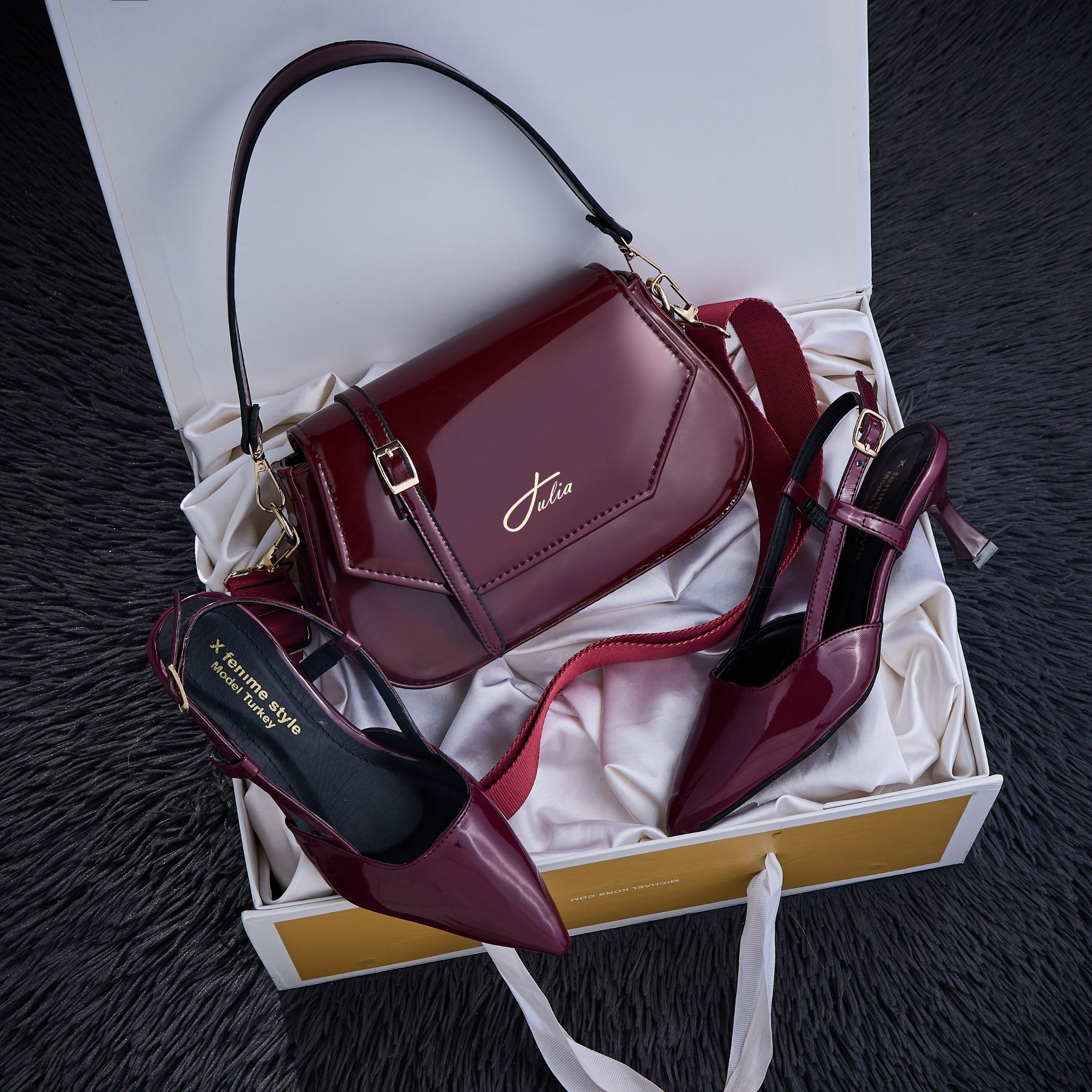 LILYA TALON Pack Bordeaux - Sac et Talon bordeaux